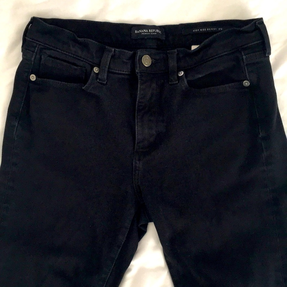 Banana republic black jeans size 27 Short (petite)